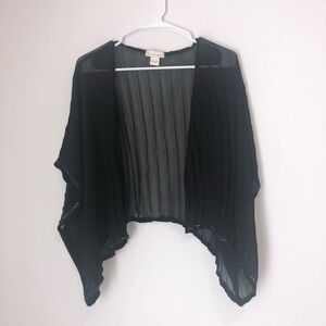 Collection XIIX Black Sheer Poncho